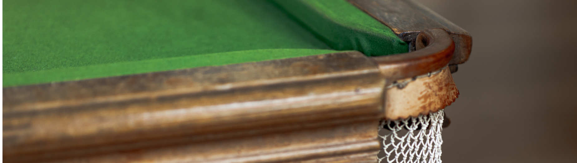 wooden snooker table